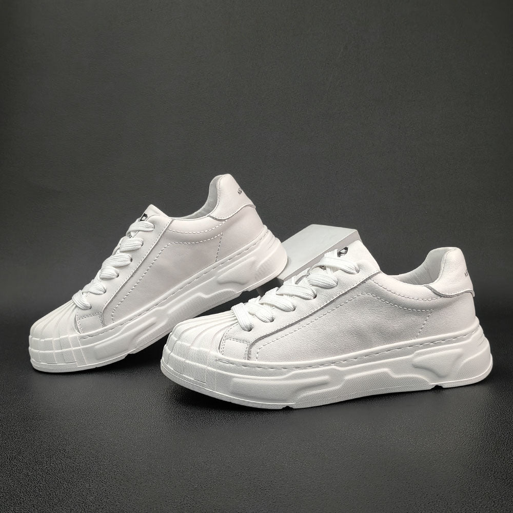 Men Minimalist Leather Patchwork Casual Shoes Newgew Shoes