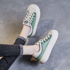 Women Fashion Leather Flat Casual Shoes Newgew Shoes