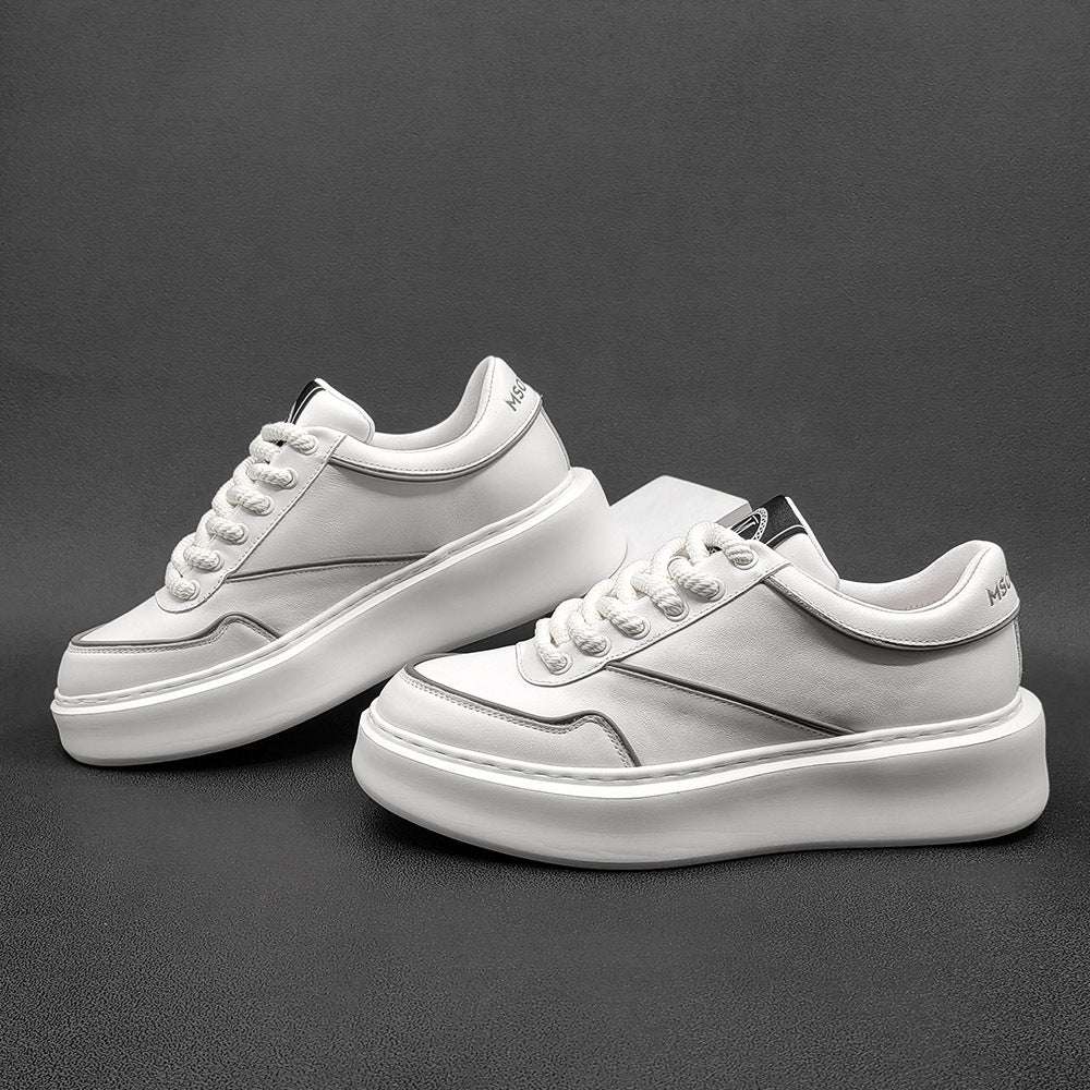 Men Minimalist Fashion Leather Flat Casual Shoes Newgew Shoes