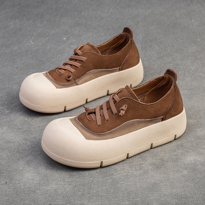 Women Fashion Leather Minimalist Flat Casual Shoes Newgew Shoes