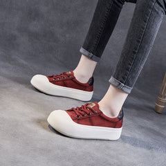 Women Fashion Leather Thick Soled Casual Shoes Newgew Shoes
