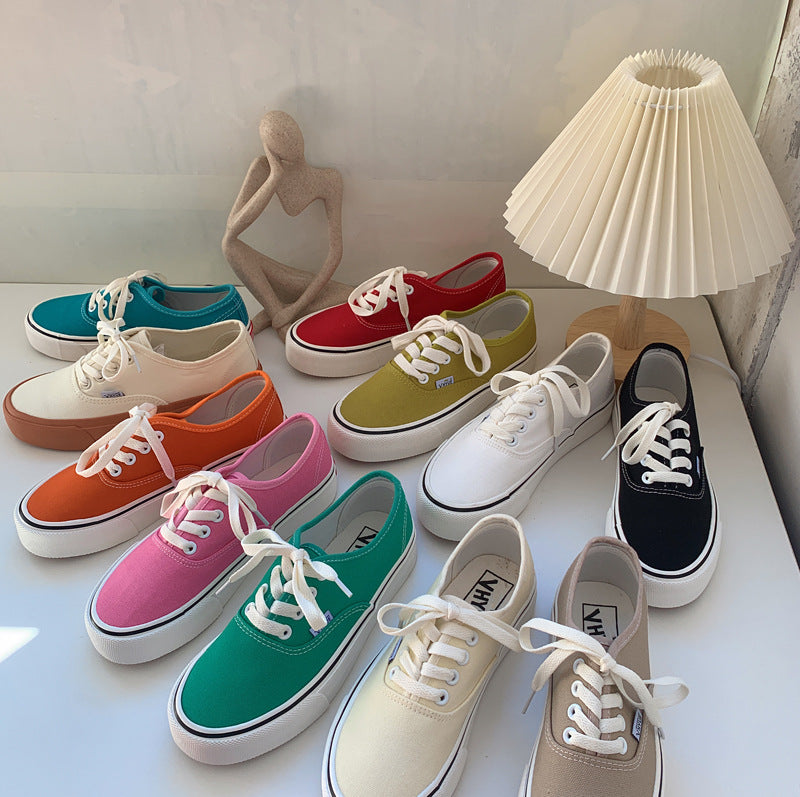 Female Korean Style Flat Low Top Canvas Shoes Newgew