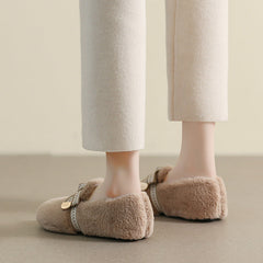 Women Soft Flat Winter Casual Fur Shoes Newgew Shoes