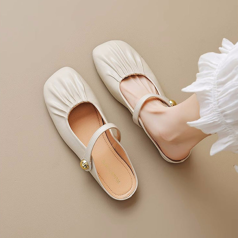 Women Minimalist Fashion Soft Flat Slide Mules Newgew Shoes