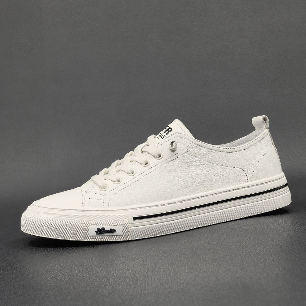 Men Casual Minimalist Leather Slip-on Flat Shoes Newgew Shoes