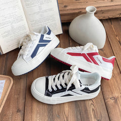 Women's Spring Thick-soled Big Toe Biscuit Shape Canvas Shoes Newgew