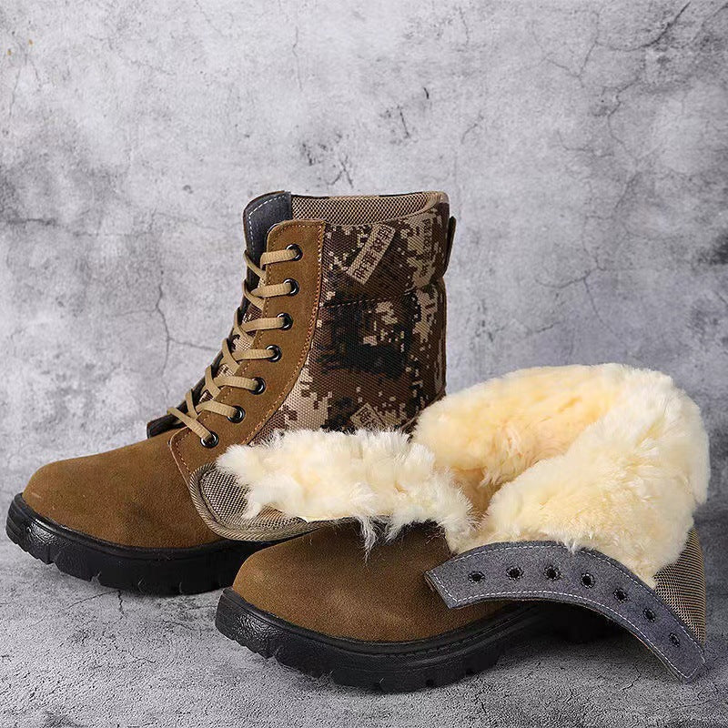 Faux Fur Lace Up Ankle Boots Newgew