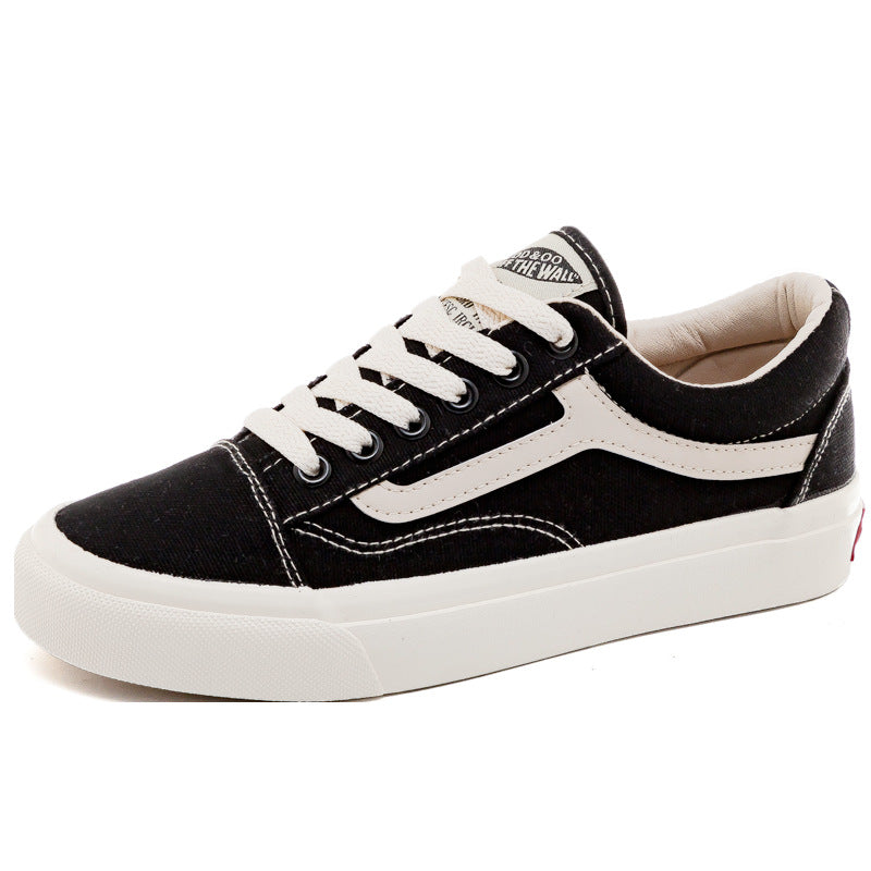 Graceful Classy Versatile Women's Black Fleece-lined Canvas Shoes Newgew