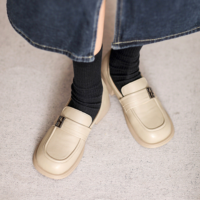 Women Minimalist Casual Leather Stylish JK Loafers Newgew Shoes