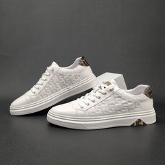 Men Stylish Figured Leather Fashion Casual Sneakers Newgew Shoes