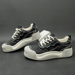 Men Fashion Patchwork Denim Canvas Casual Shoes Newgew Shoes