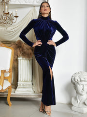 Long Sleeve Cut Out Slit Dress Newgew Dresses