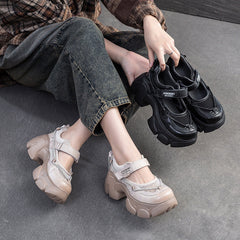 Women Breathable Mesh Casual Chunky Platform Sandals Newgew Shoes