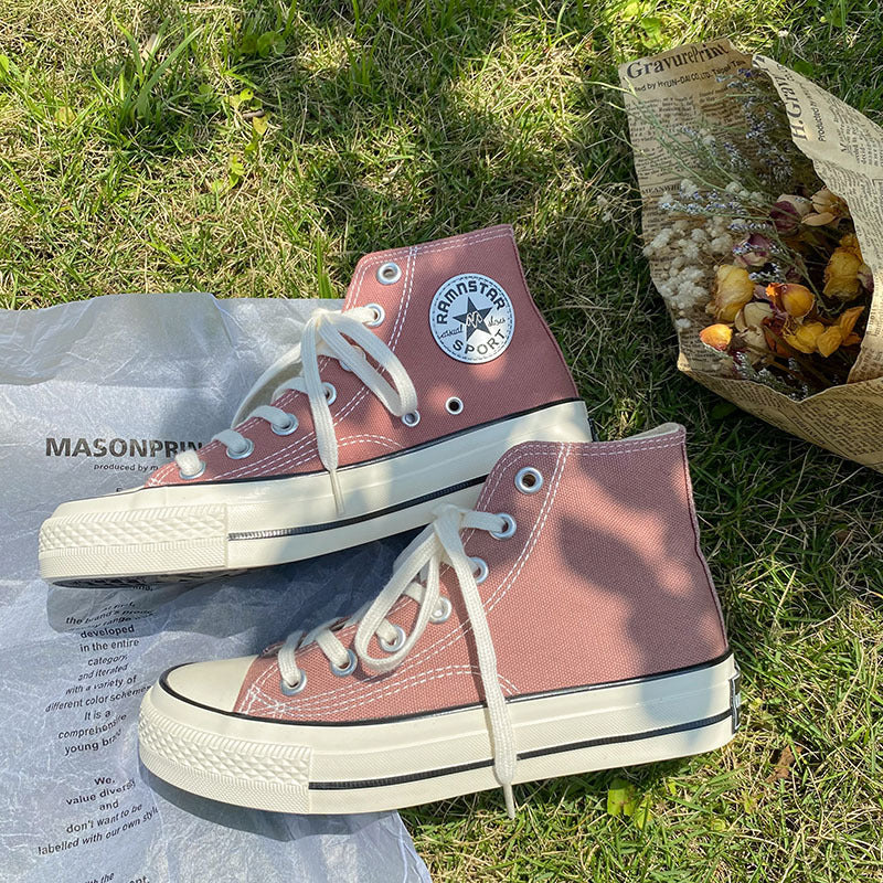 Stylish Women's Female Korean Style Versatile Canvas Shoes Newgew