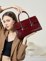 Women Retro Embossed Leather Work Tote Bag Purse Newgew Shoes