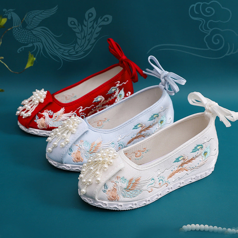 Women's Bride Old Embroidered Beaded For Canvas Shoes Newgew