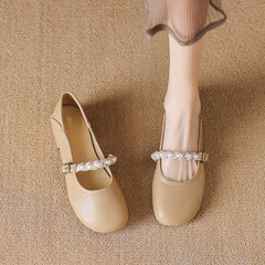 Women Fashion Soft Low Chunky Heel Pumps Newgew Shoes