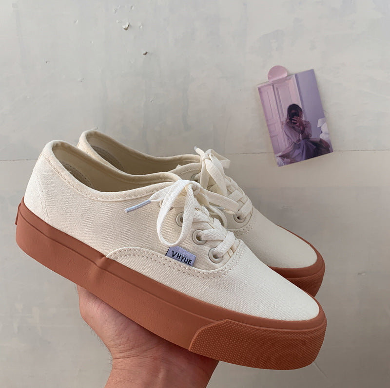 Female Korean Style Flat Low Top Canvas Shoes Newgew