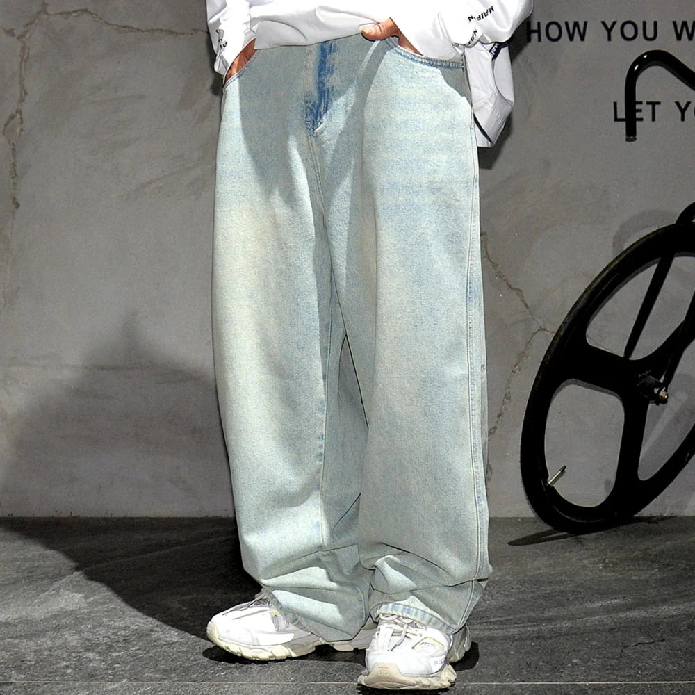 Pale Blue Baggy Jeans Newgew