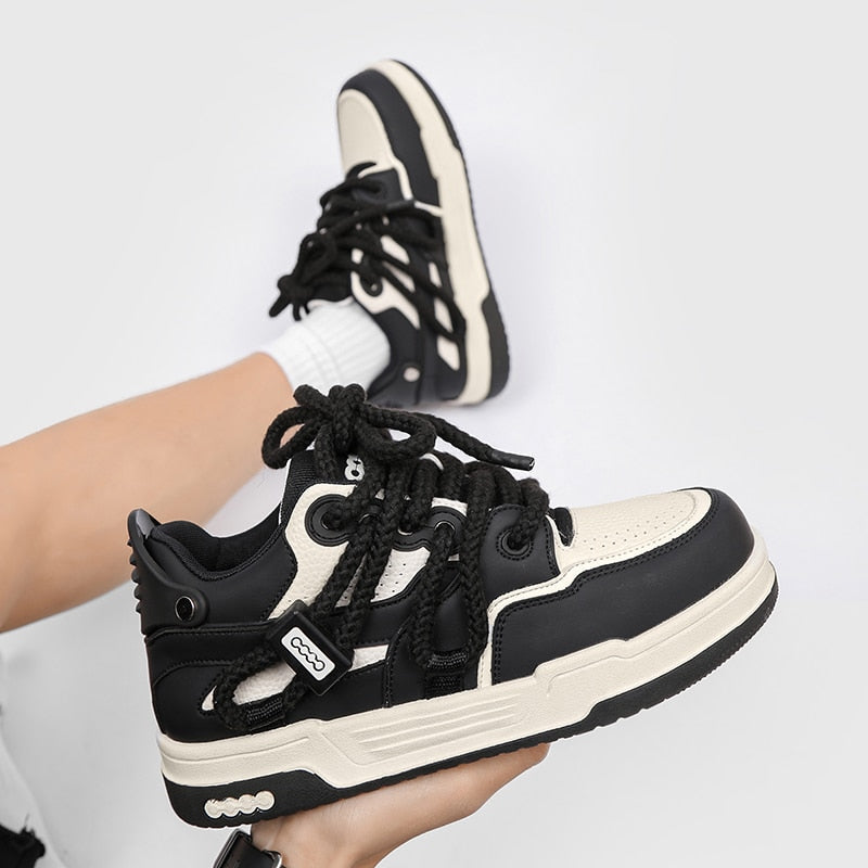 Phat Lace Sneakers - Cloud White/Black Newgew