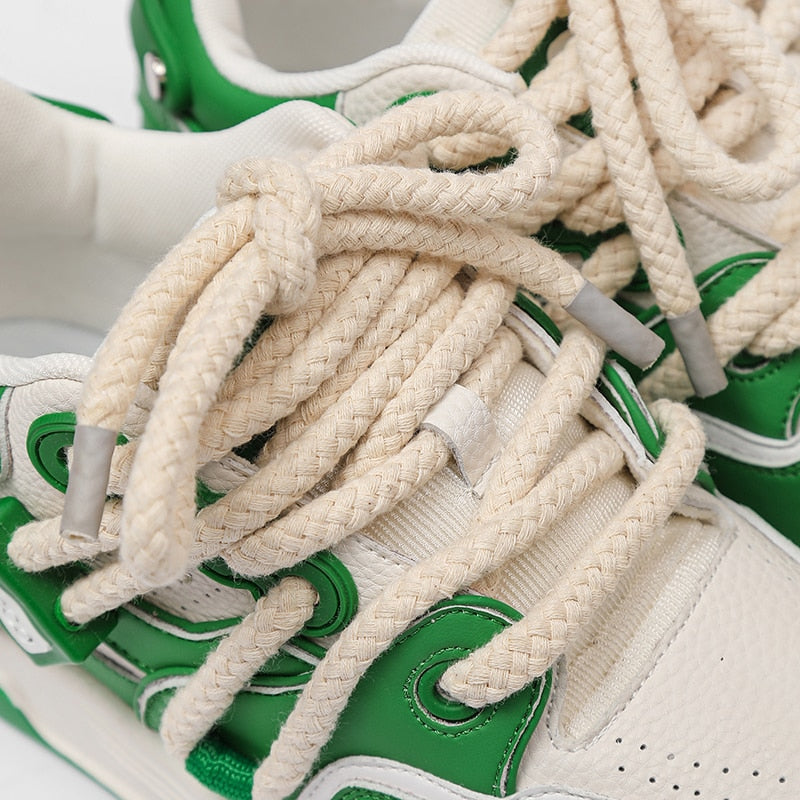 Phat Lace Sneakers - Cloud White/Lucky Green Newgew