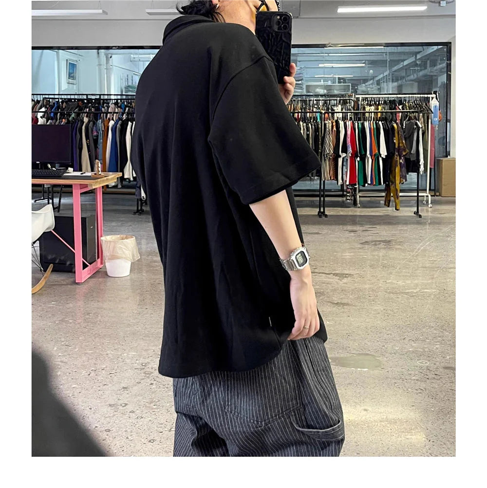 Pique Zip-Neck Polo Shirt Newgew