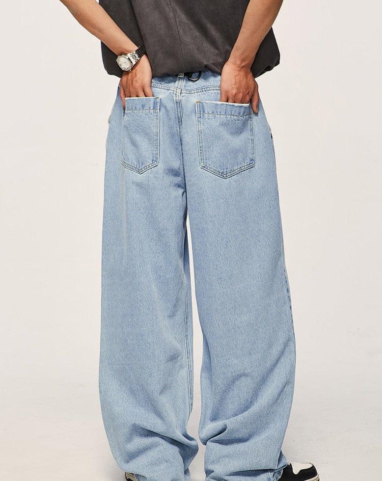 Pleat Front Wide Leg Jeans Newgew