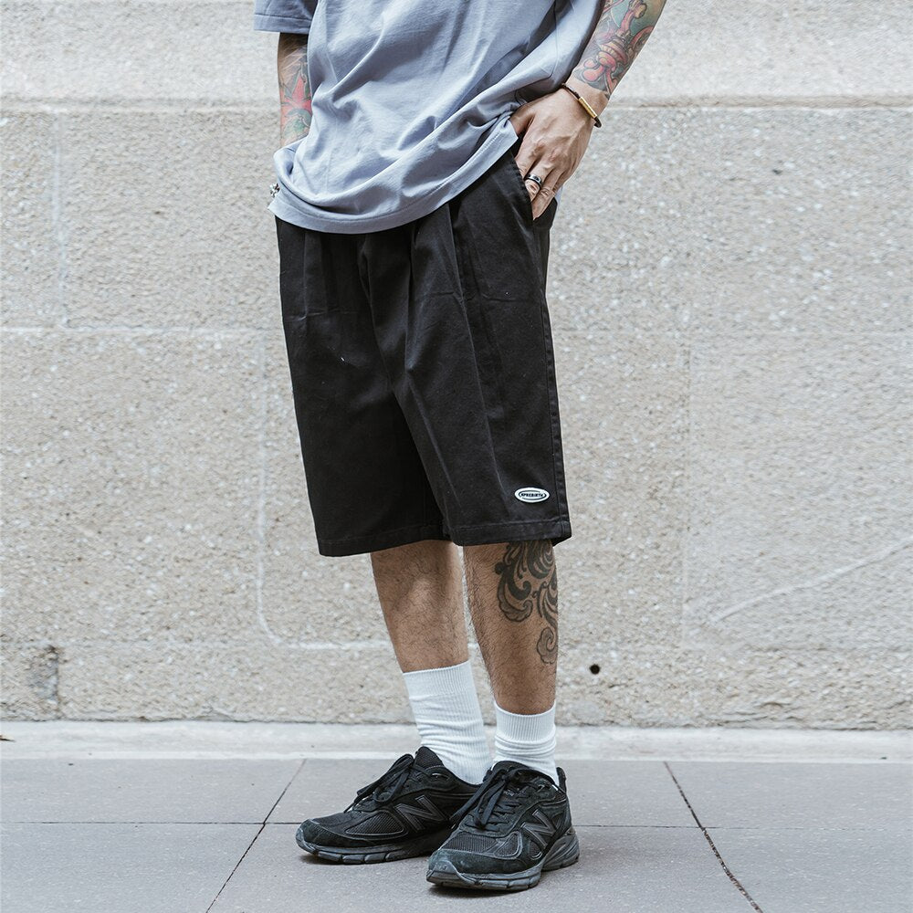 Pleated Front Knee Length Skater Shorts Newgew