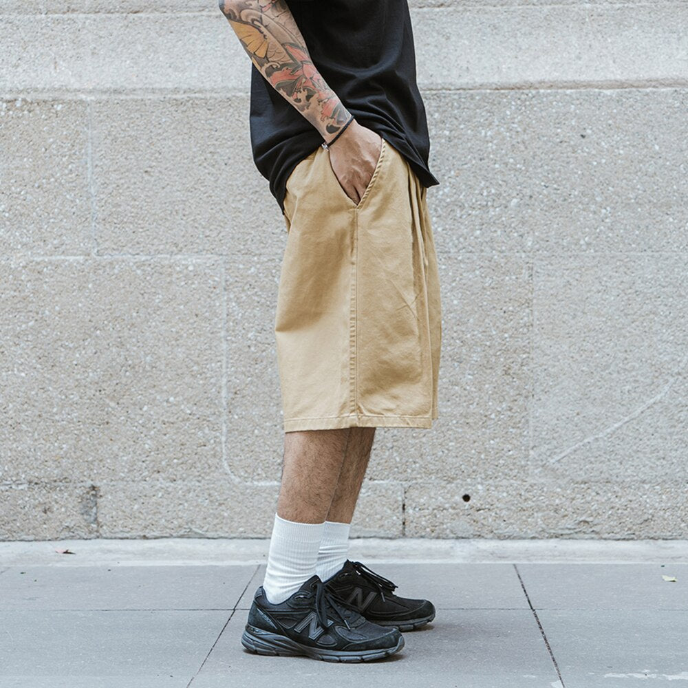 Pleated Front Knee Length Skater Shorts Newgew