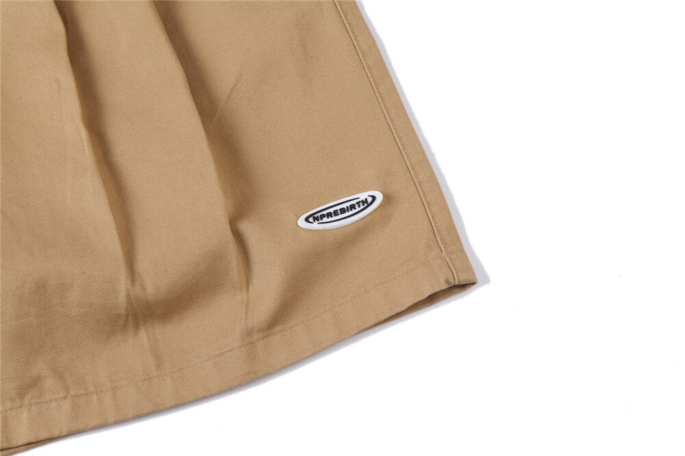 Pleated Front Knee Length Skater Shorts Newgew