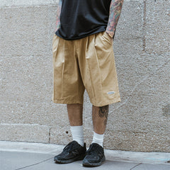 Pleated Front Knee Length Skater Shorts Newgew