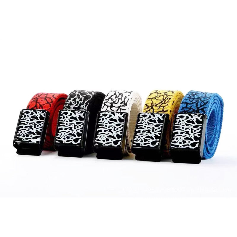 Printed Canvas Webbing Belt Newgew