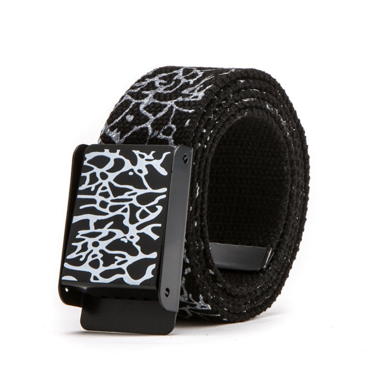 Printed Canvas Webbing Belt Newgew