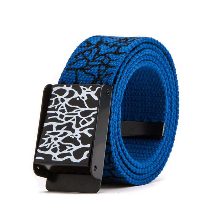 Printed Canvas Webbing Belt Newgew