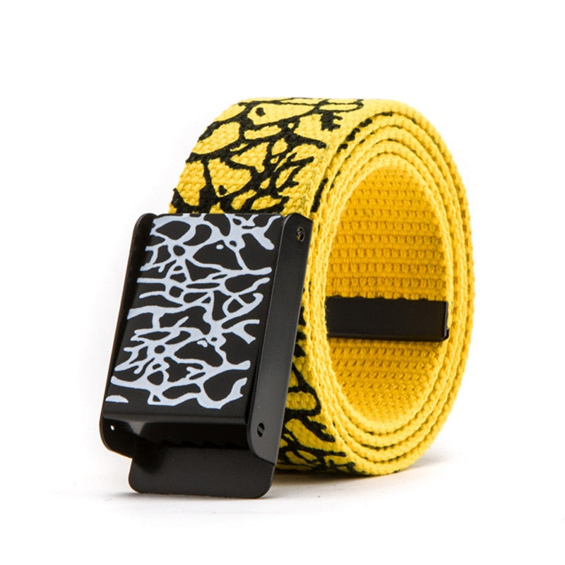 Printed Canvas Webbing Belt Newgew