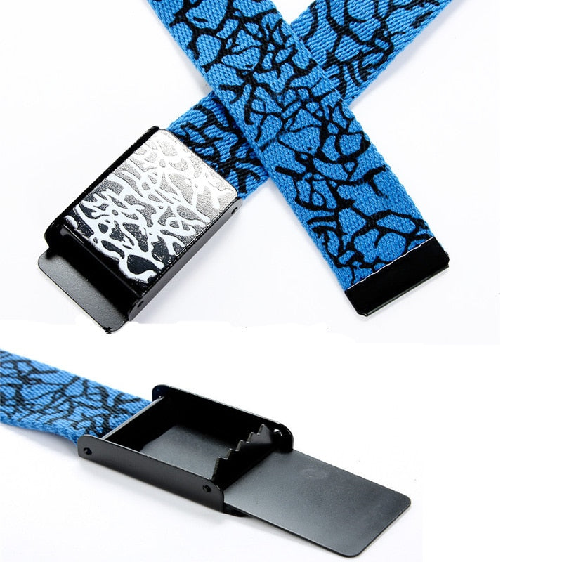 Printed Canvas Webbing Belt Newgew