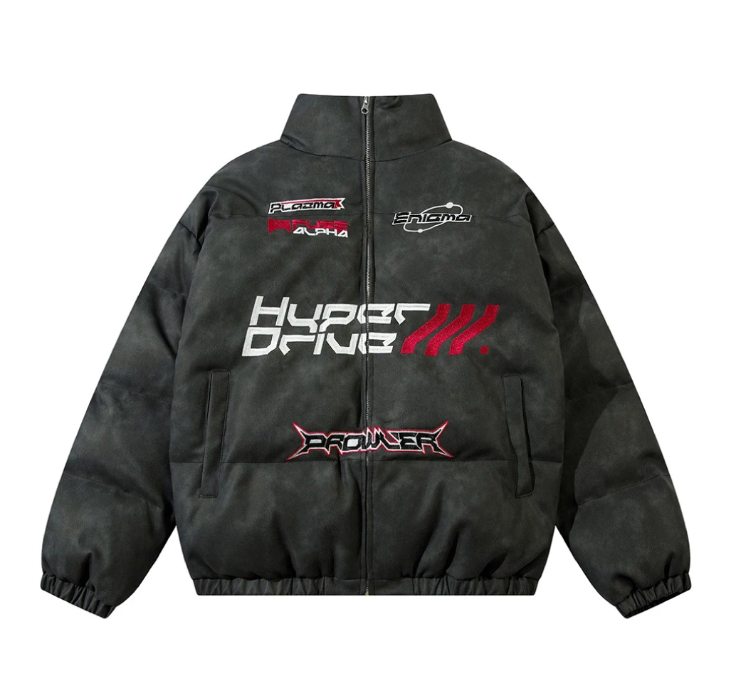 Racing Graphic Puffer Jacket Newgew