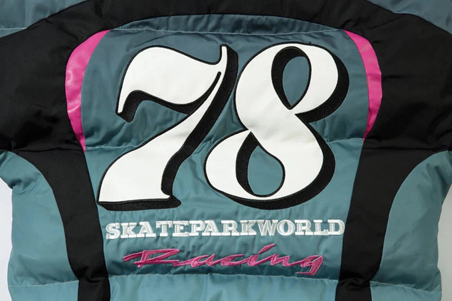 Racing Graphics Gradient Puffer Jacket Newgew