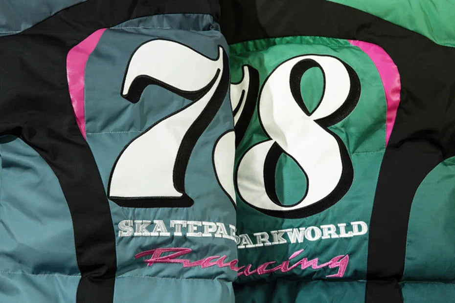 Racing Graphics Gradient Puffer Jacket Newgew