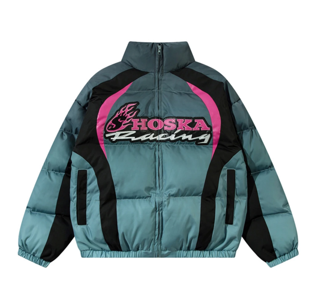 Racing Graphics Gradient Puffer Jacket Newgew