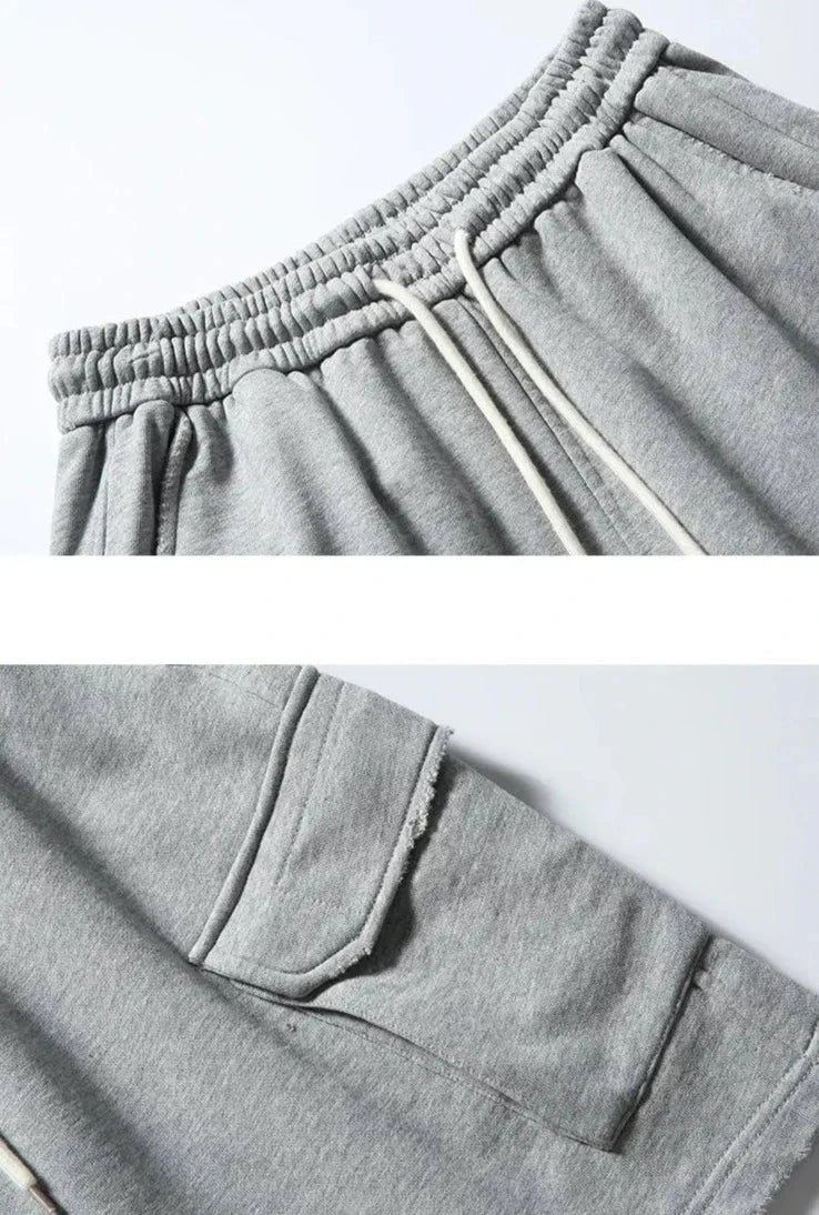 Raw Hem Cargo Jogger Shorts Newgew