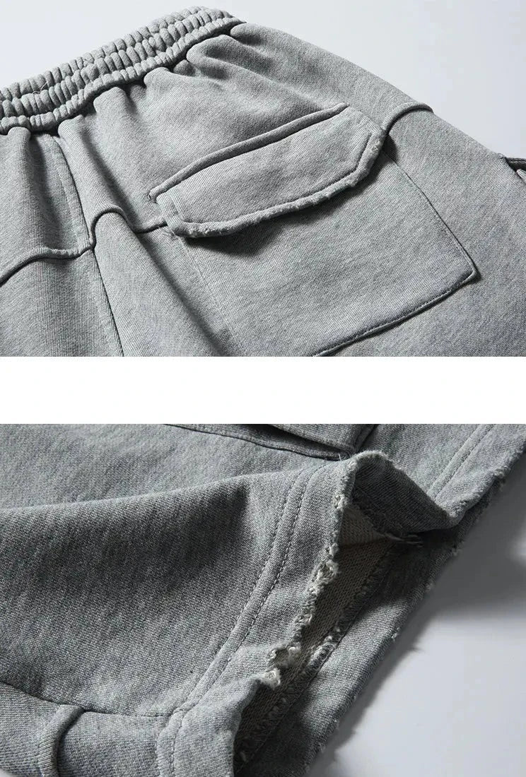 Raw Hem Cargo Jogger Shorts Newgew