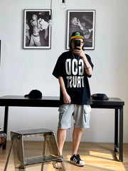 Raw Hem Cargo Jogger Shorts Newgew