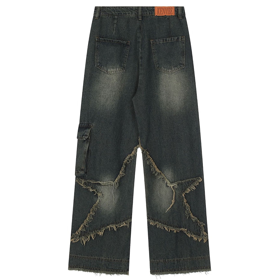 Raw Hem Star Jeans Newgew