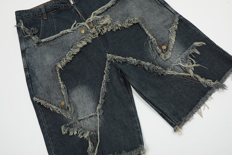 Raw Hem Star Jorts Newgew