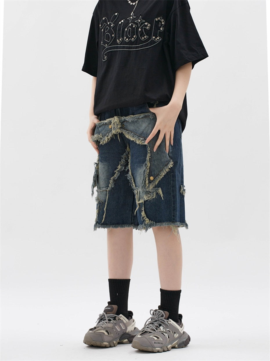 Raw Hem Star Jorts Newgew