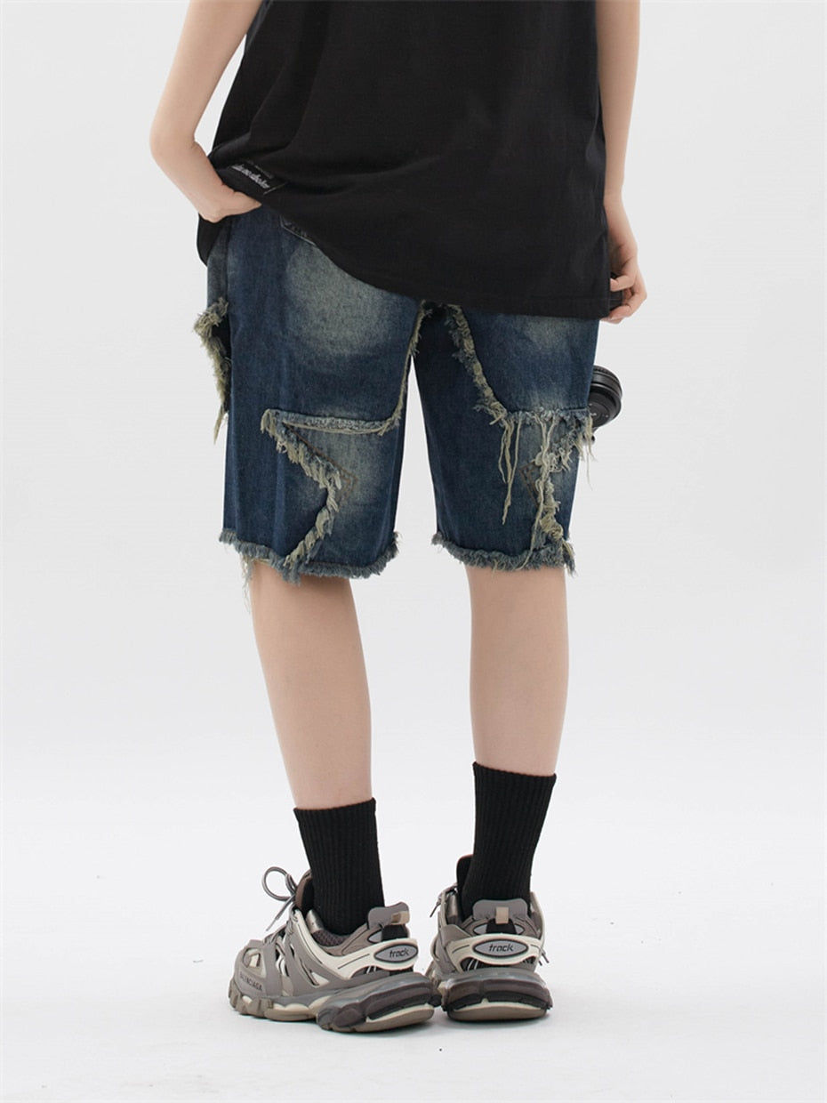 Raw Hem Star Jorts Newgew