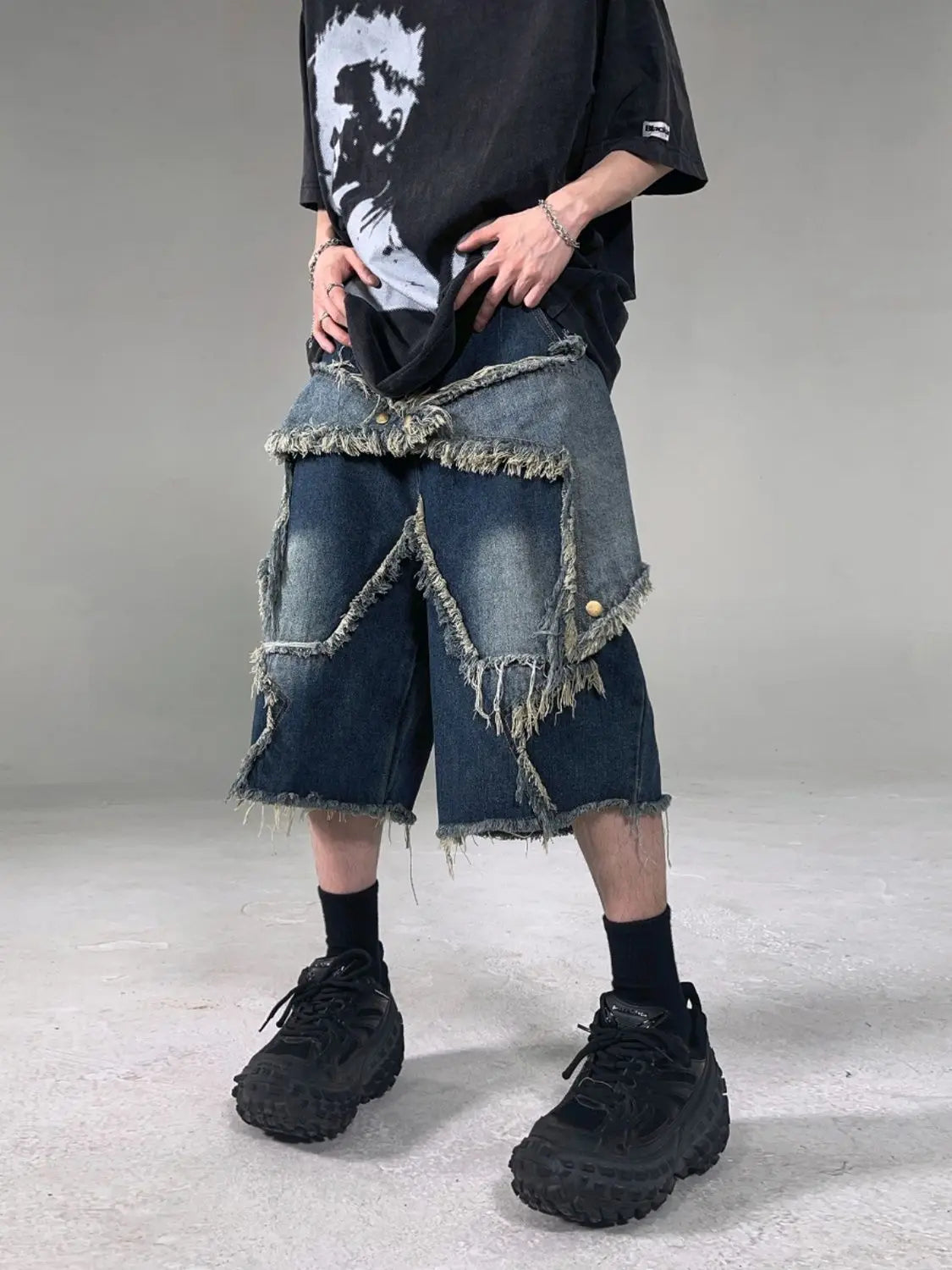 Raw Hem Star Jorts Newgew