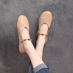 Retro Beads Design Casual Flat Shoes Newgew Shoes