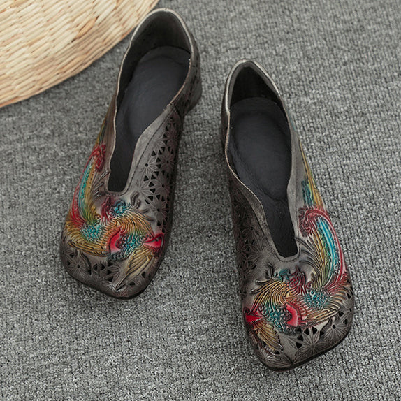 Retro Comfortable Soft Hollow-Out Flat Single Shoes Newgew Shoes